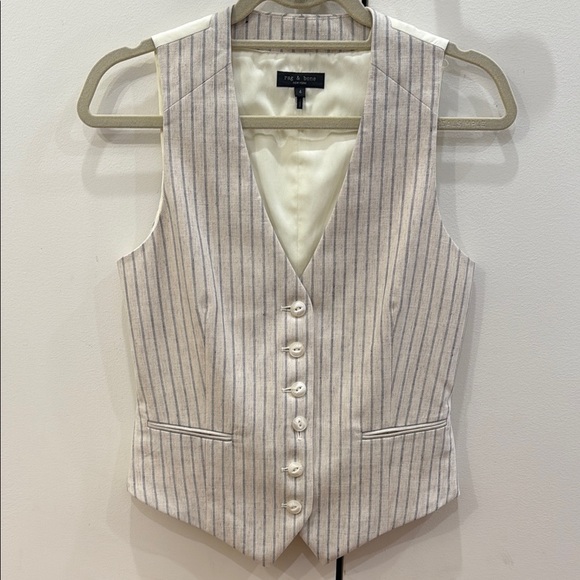 Rag & Bone Pinstripe Vest Size 4 - Picture 1 of 6